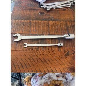 Set of 2 Snap-On Tools FHO 24/FHO 125 Flex Head Combination Wrench 3/4-3/8 USA